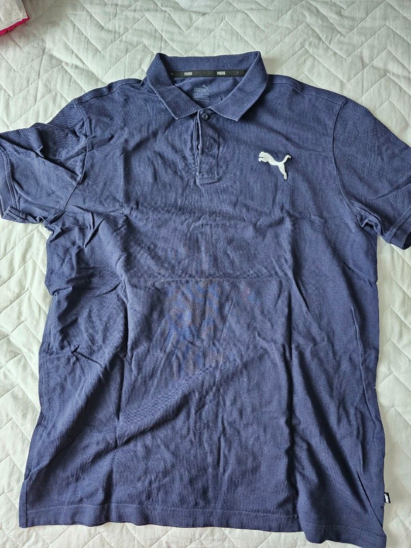 Puma Polo Tee Navy Blue L Men s Fashion Tops Sets Tshirts