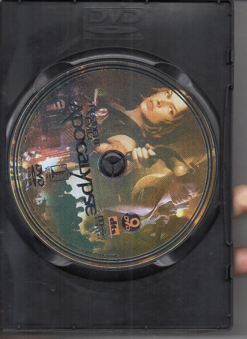 Resident Evil: Apocalypse ***original dvd*** (Category: CDs & DVDs) located in Pasig City. Submitted by armcjay (Listing ID 1259099361, Image 2). Description: This is a pre-owned, authentic item, from my own DVD collection. The disk may contain minor scratches, marks or dirt, and is playable with Region Code 1 or Multi-Region DVD players and computers. I don't sell defective item here. No return / no exchange..