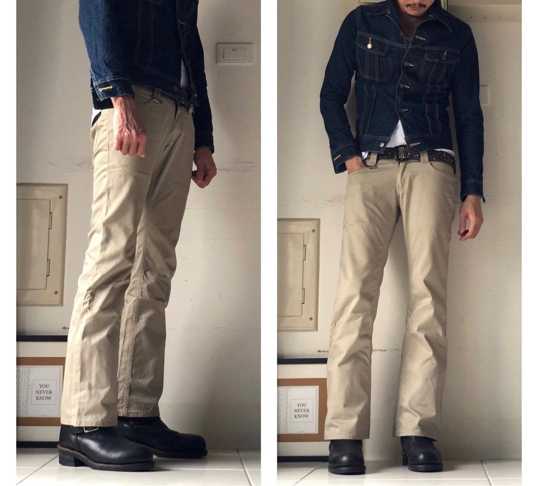 Khaki bootcut top