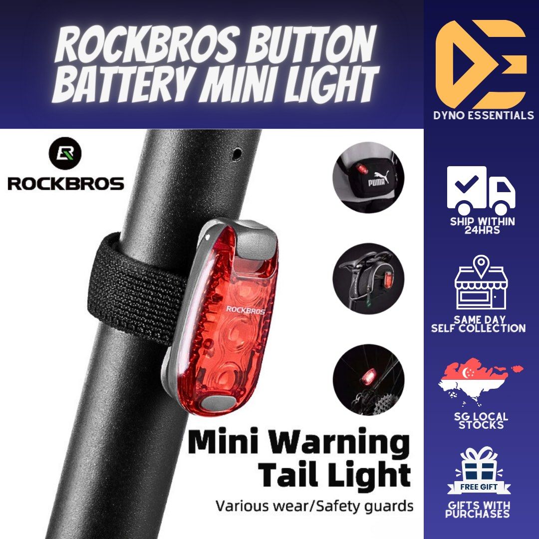 ROCKBROS Bicycle Light Bike Tail Light MTB Road Bike Light Night Safe Warning LED Light Spoke lamp Cycling Running Helmet Tail Light Bicycle Accessories Sports Equipment Bicycles Parts Parts Accessori...