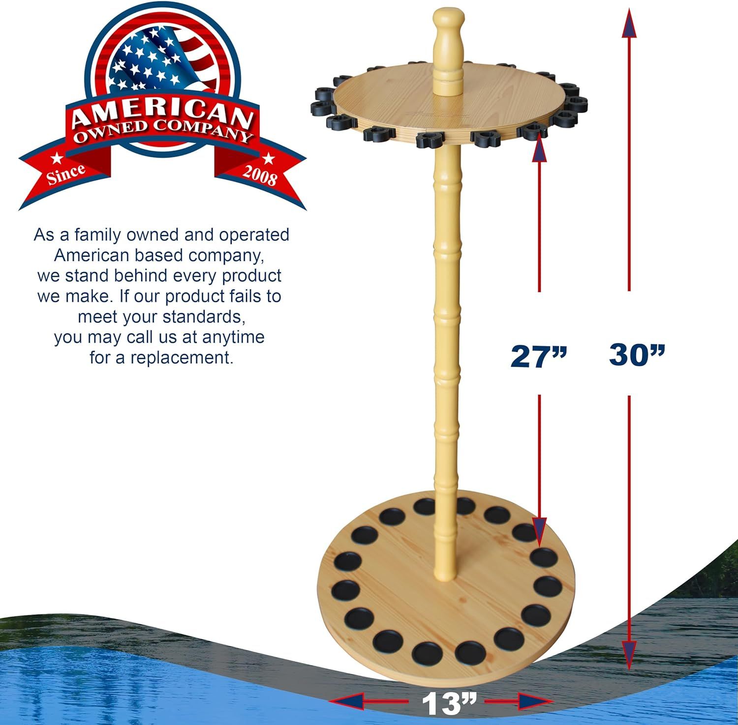 Rush Creek Creations Round 16 Fishing Rod Storage Rack (Traditional Round  Floor Rack), Sports Equipment, Fishing on Carousell