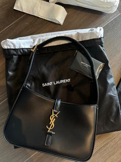 SAINT LAURENT PARIS 2390$ Le 5 À 7 Hobo Bag In Croco-Embossed Shiny Leather