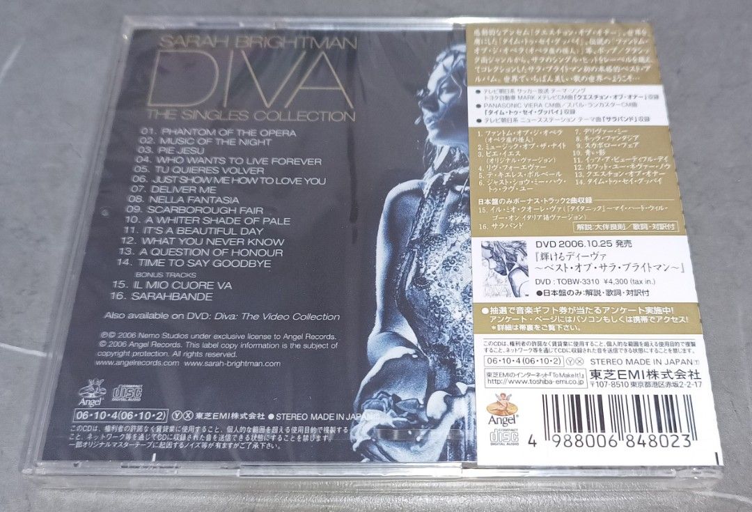 【日本直送】 Sarah Brightman - Diva : The Singles Collection (日本限定盤 CD ...