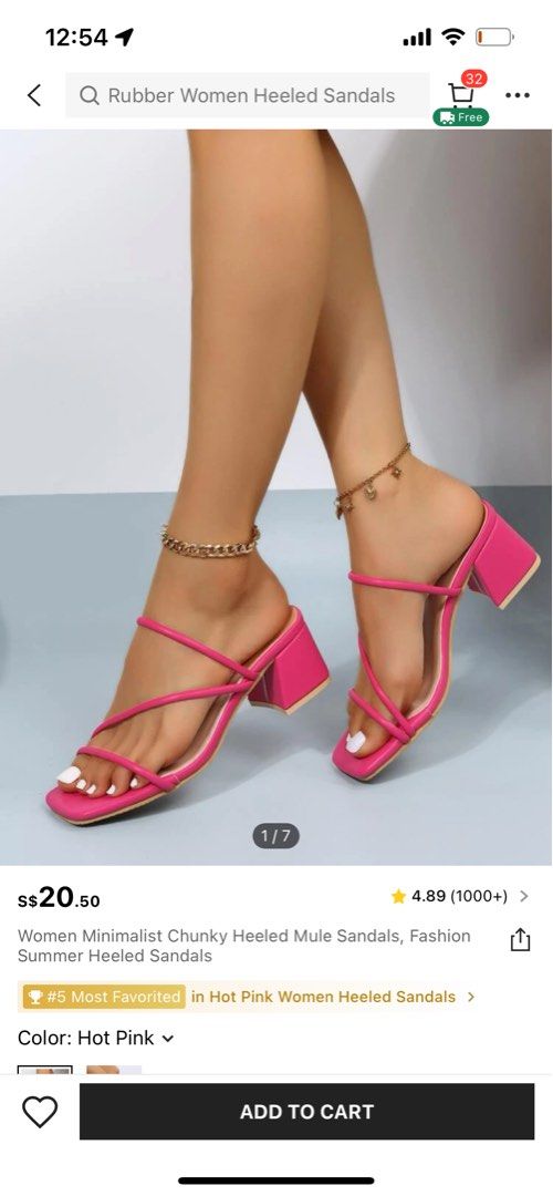 Red strappy mules top