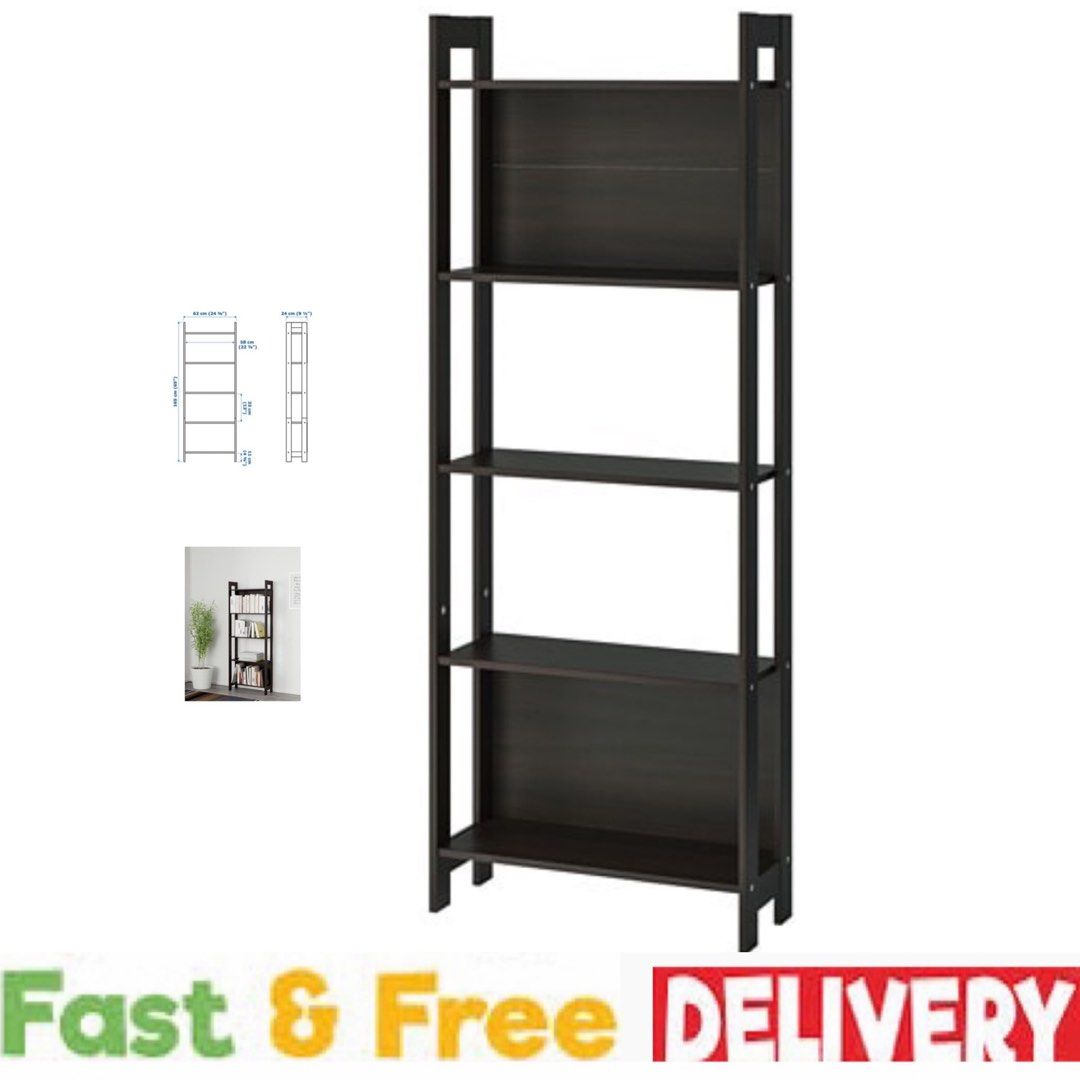 Shelf bookcase display shelves LAIVA Bookcase Black brown 62 165