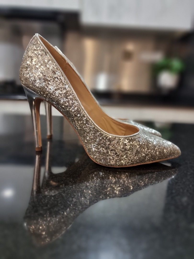 dillards silver heels