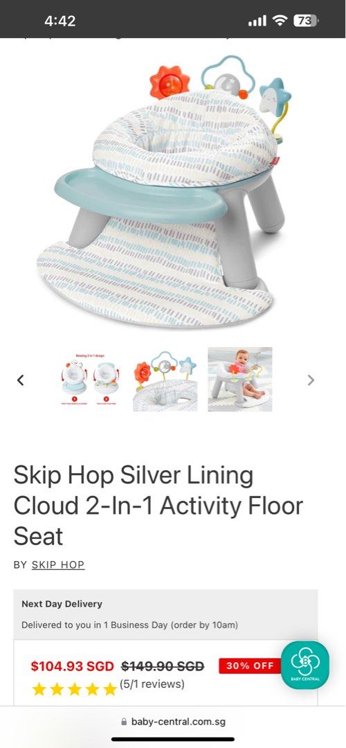 Skip hop shop sit me up