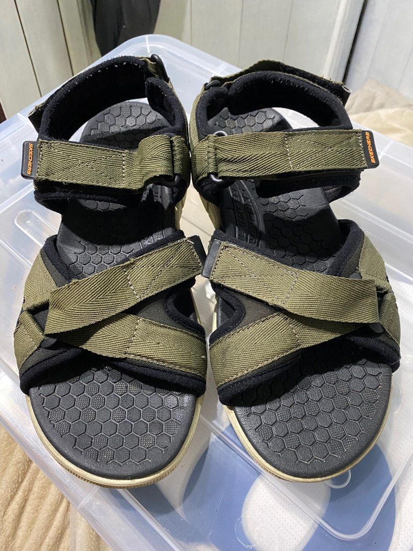 Skechers sandals mens gold cheap