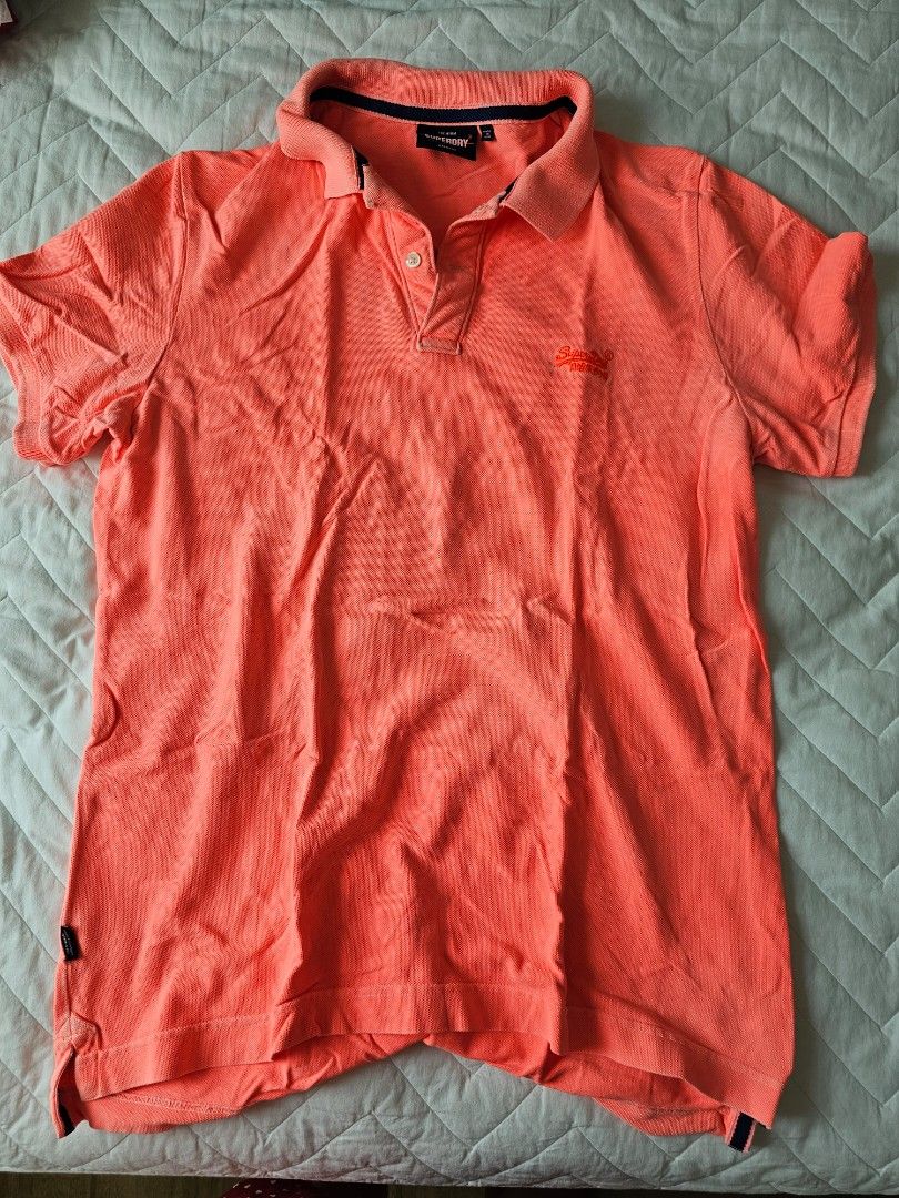 Superdry Pink Polo Tee XXL Men s Fashion Tops Sets Tshirts