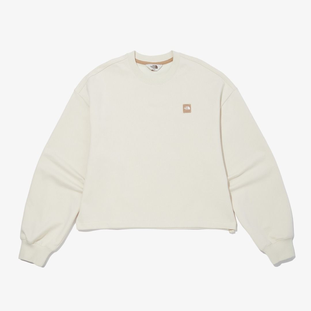 White cropped sweatshirt womens discount