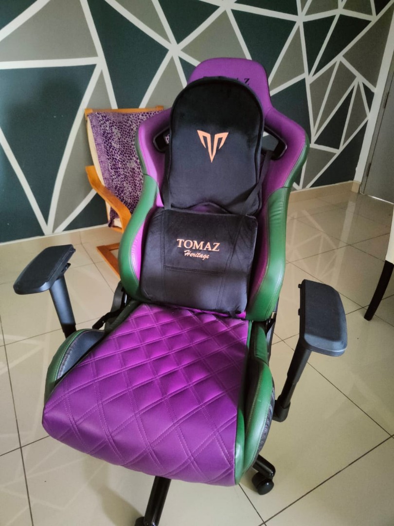 Tomaz Gaming Chair Troy purple/green Inspired Joker, Furniture & Home  Living, Furniture, Chairs on Carousell