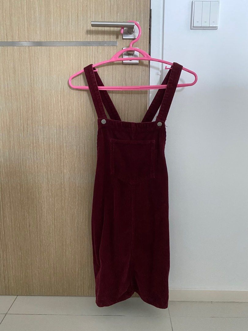 Topshop red 2024 pinafore