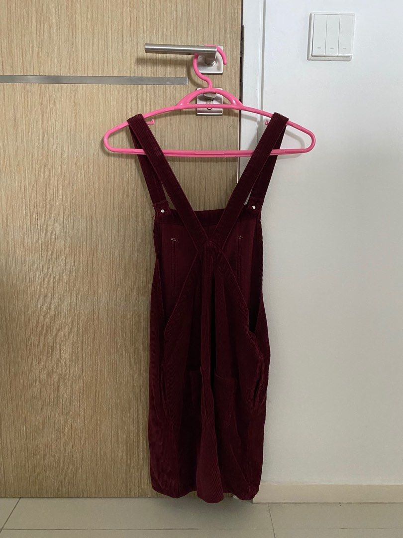 Cord pinafore dress shop topshop