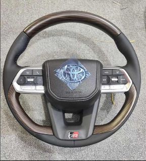 Toyota LC300 LC 300 steering wheel wood leather carbon fiber