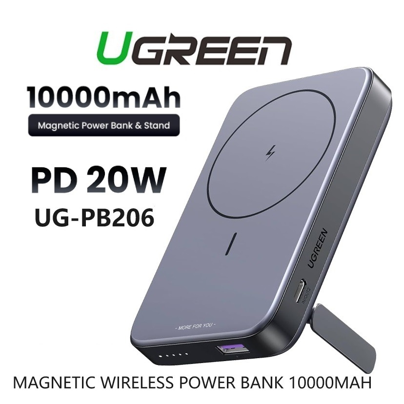 Buy Ugreen Magsafe Power Bank 10000mah With Kickstand (Grey