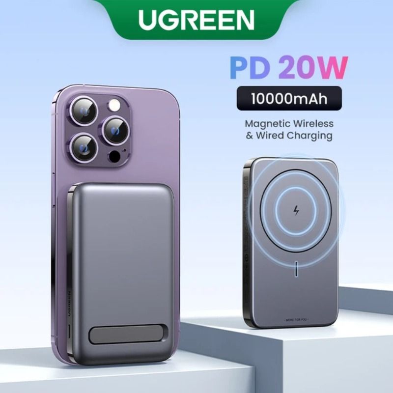 UGREEN PB206 WIRELESS POWER BANK 10000MAH PD20W MAGNETIC BATTERY PACK,  Mobile Phones & Gadgets, Mobile & Gadget Accessories, Batteries & Power  Banks on Carousell