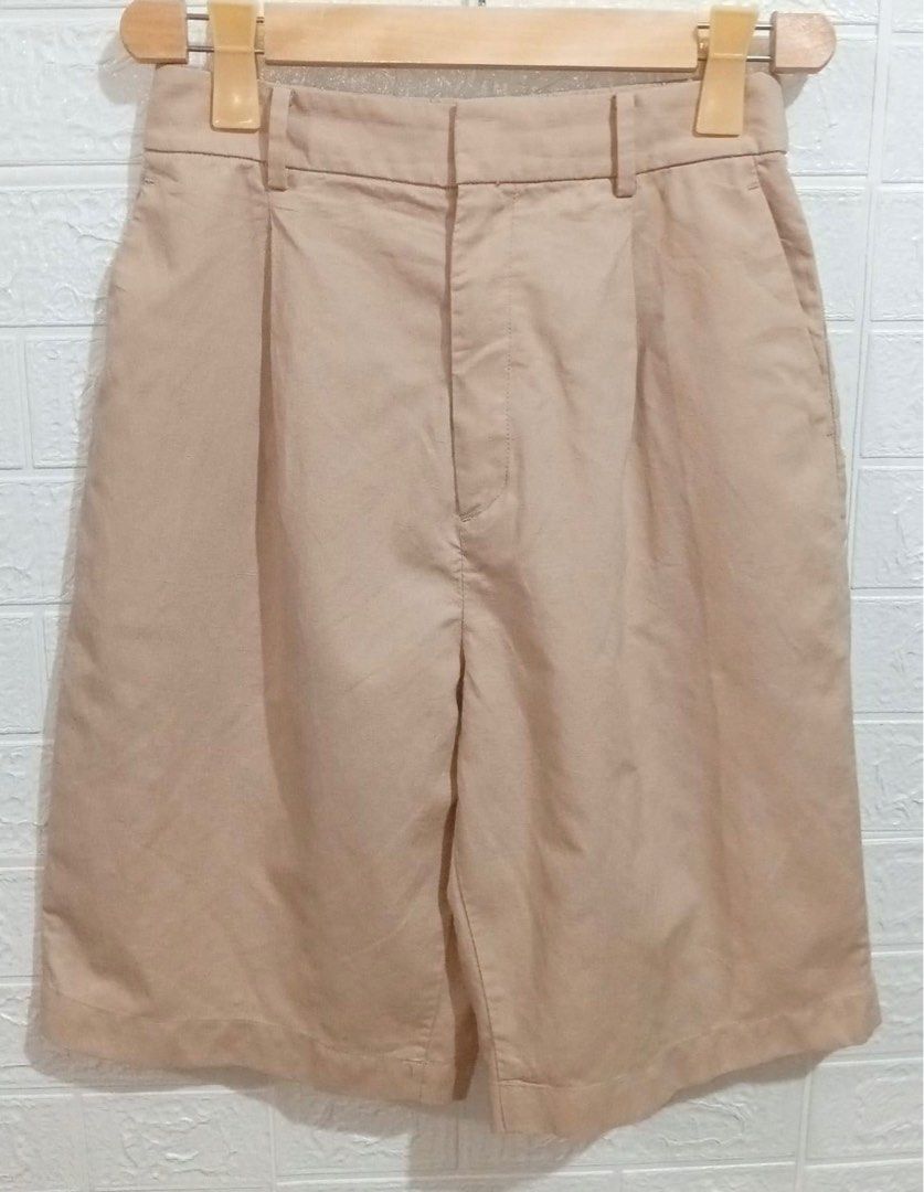 PINKO Beige Cotton Bermuda Shorts