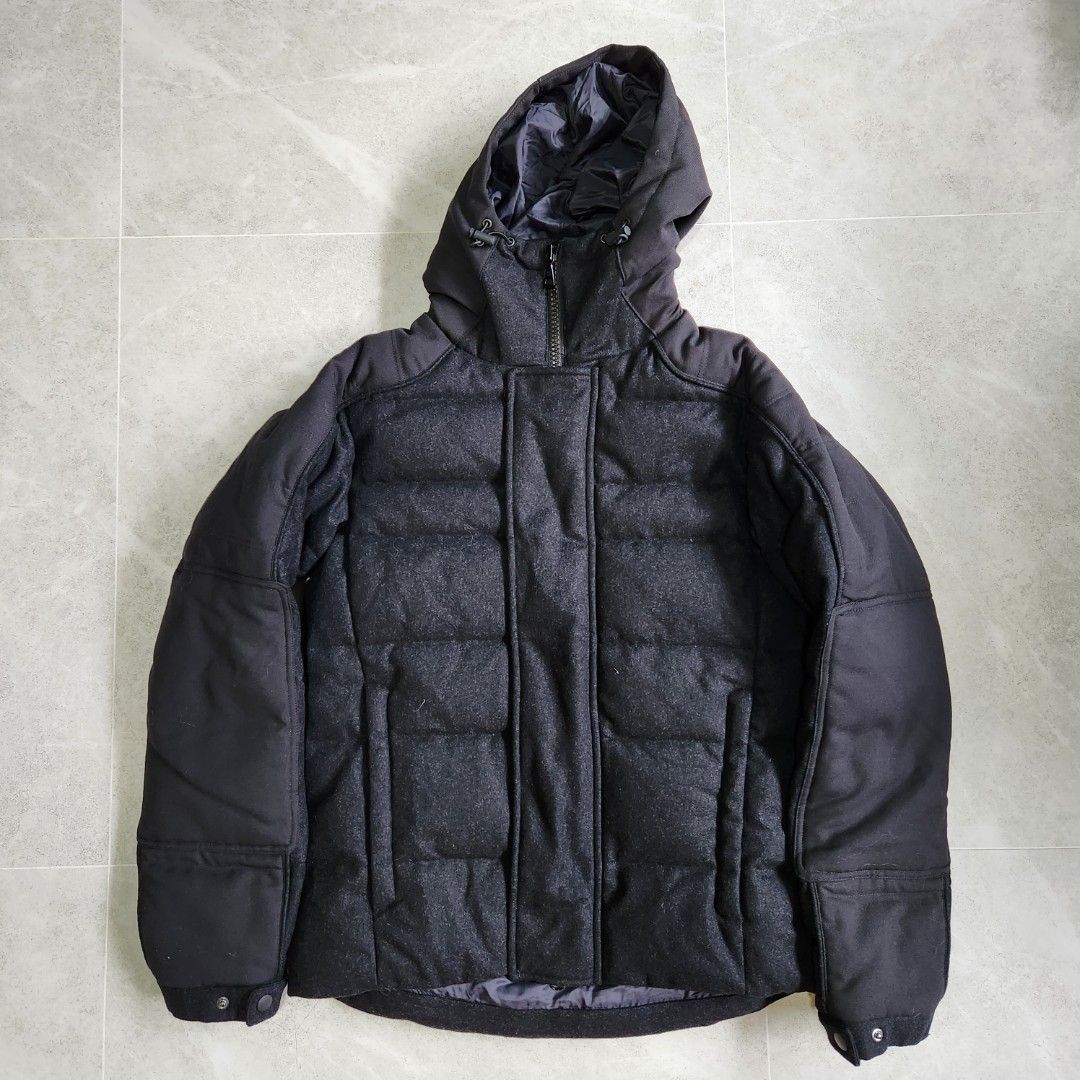 Uniqlo J Wool Down Parka Black Small Men s Fashion Coats