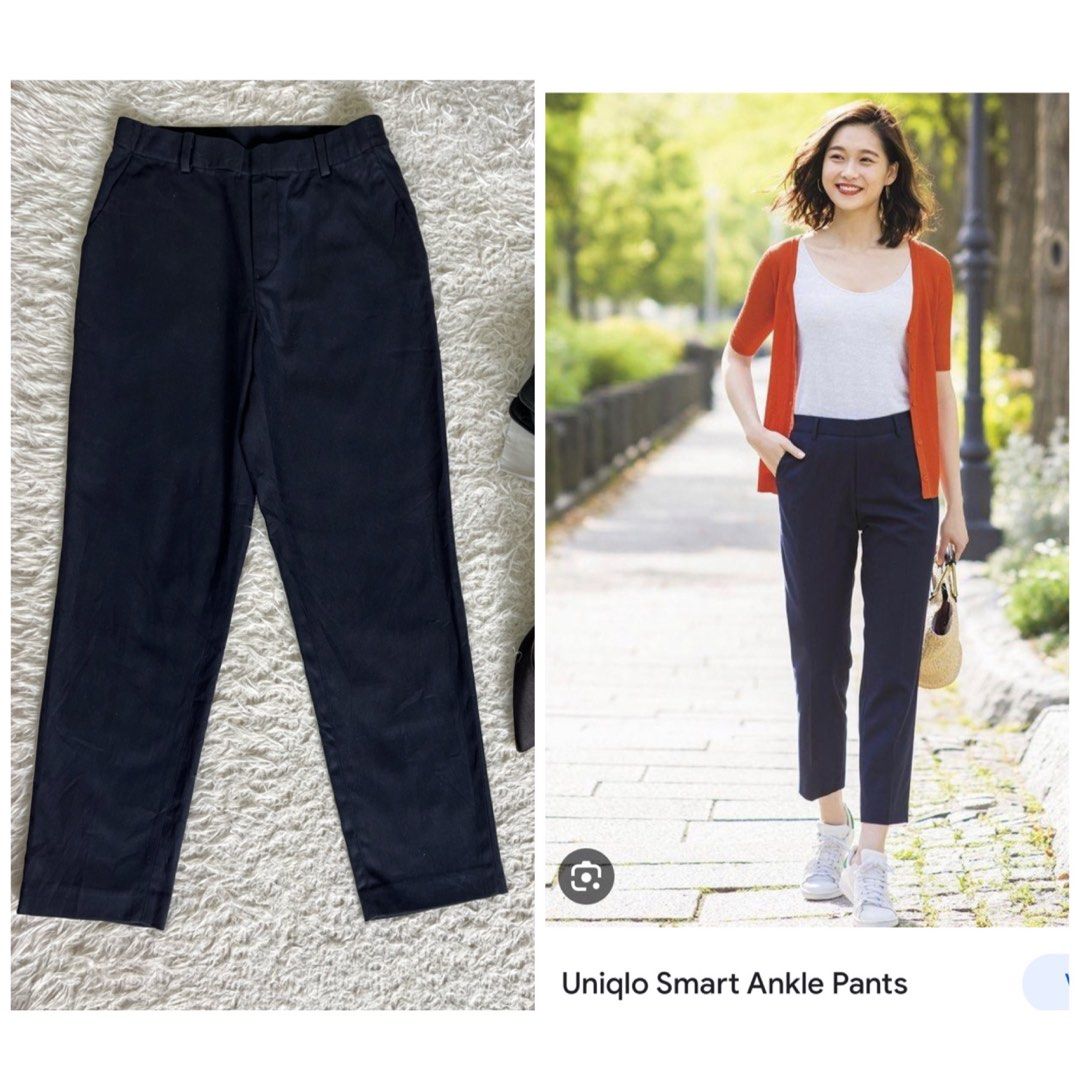 UNIQLO navy blue smart pants, Women's Fashion, Bottoms, Other Bottoms on  Carousell