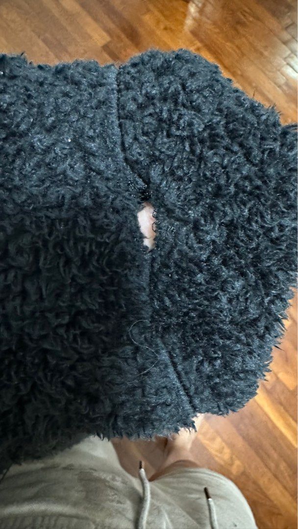 Furry fleece hoodie cheap