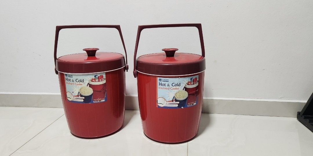 Flask Container Rice Used rice buckets / food flasks /container, Furniture & Home Living ...