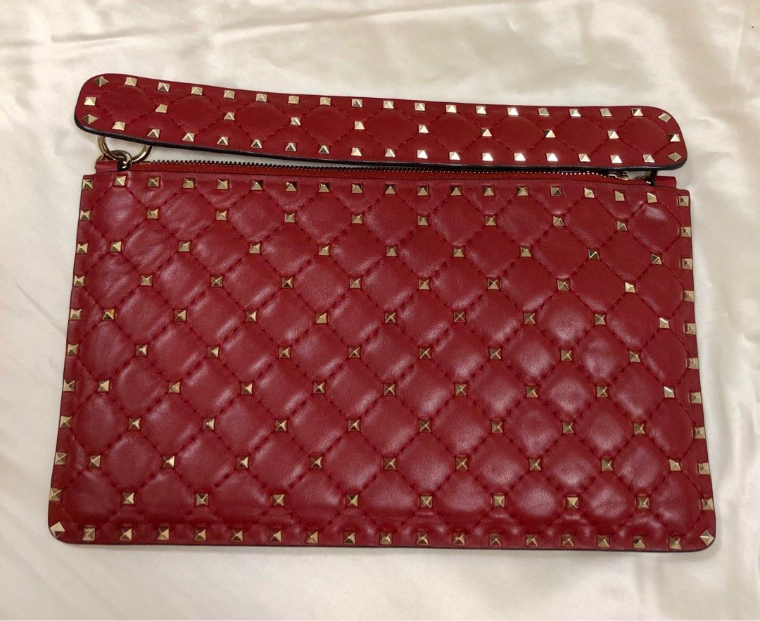 Red studded shop valentino bag