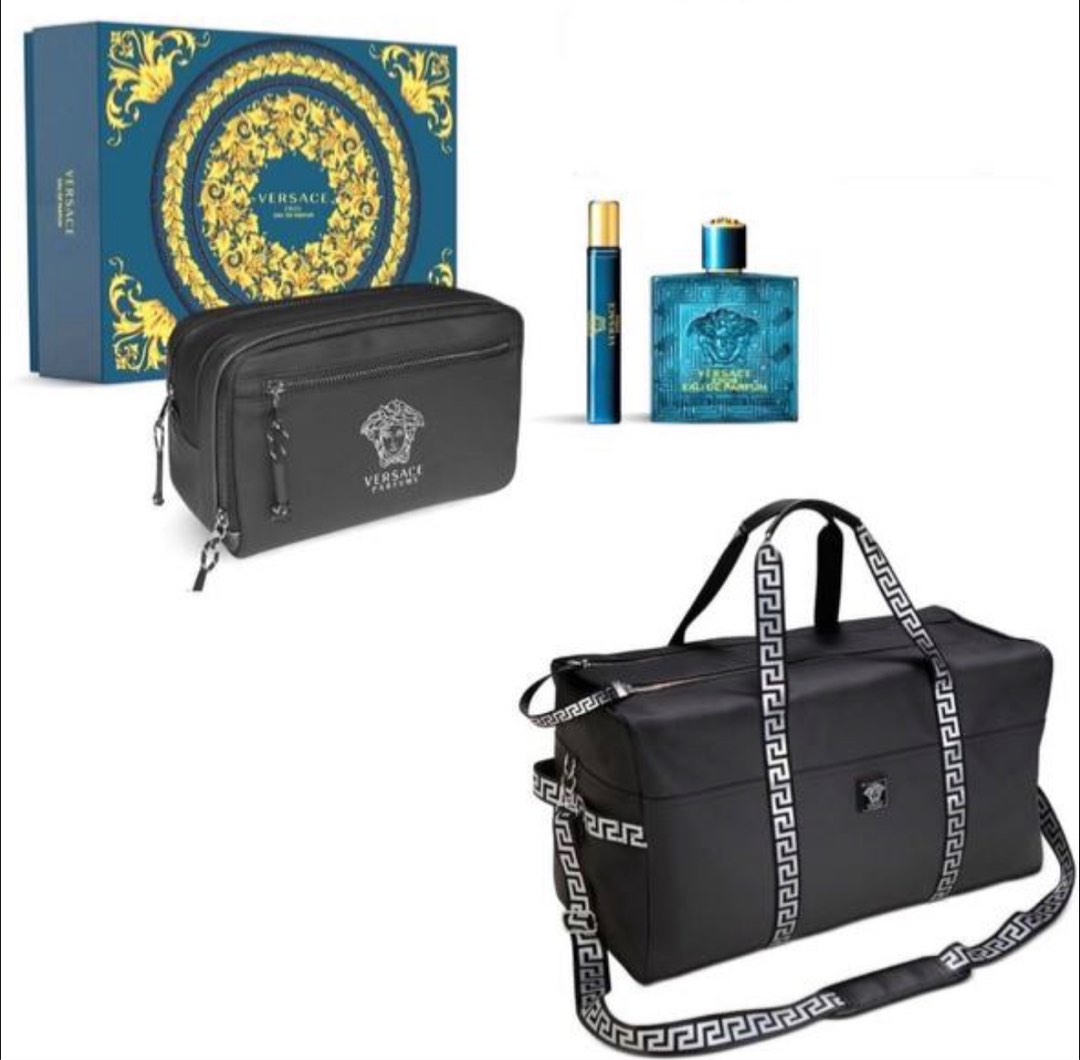 Versace duffle hot sale bag cologne