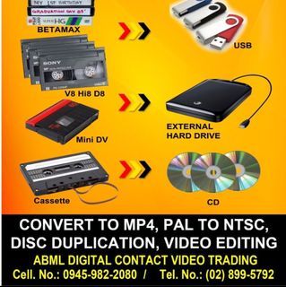 Video Audio Tape Transfer - Convert now to USB