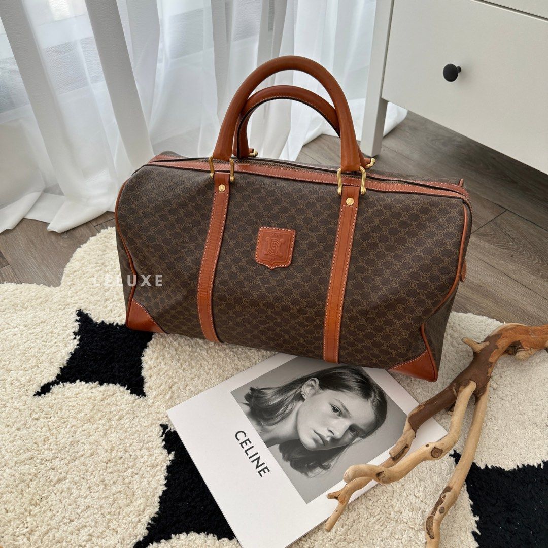 Vintage Celine Macadam Boston bag, Luxury, Bags & Wallets on Carousell