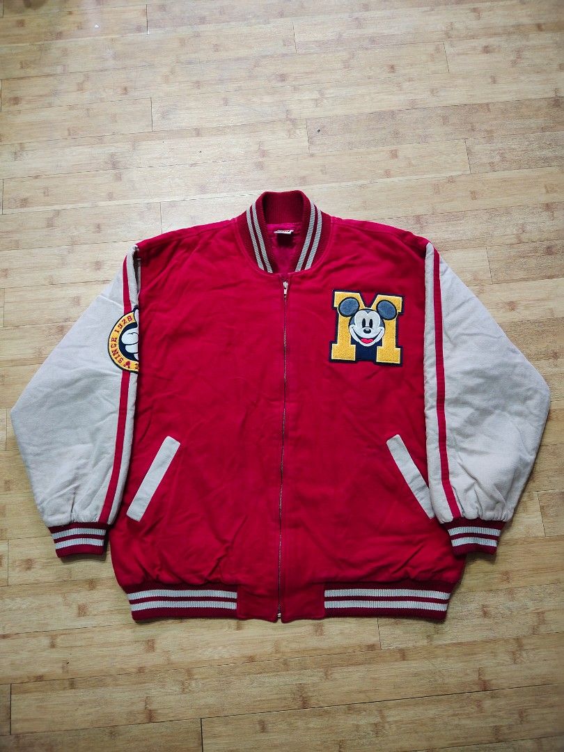 Vintage 90 s Mickey Mouse Varsity Jacket by Mickey Unlimited