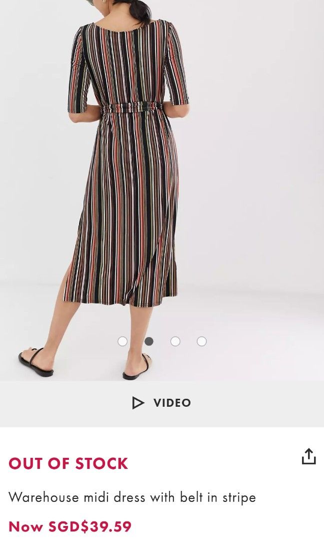 Warehouse stripe dress sale