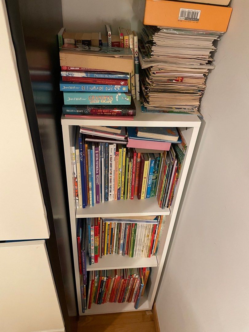 White wooden bookshelf, Furniture & Home Living, Furniture, Shelves