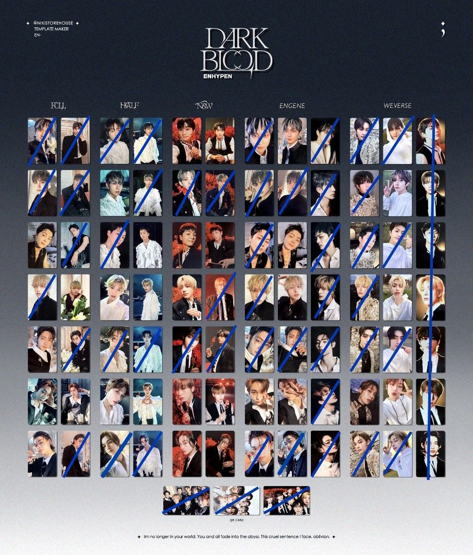 WTS/WTT ENHYPEN DARK BLOOD ALBUM PCS & POSTCARDS, Toys