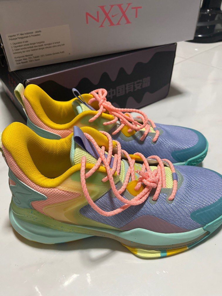 Purple yellow hotsell basketball shoes