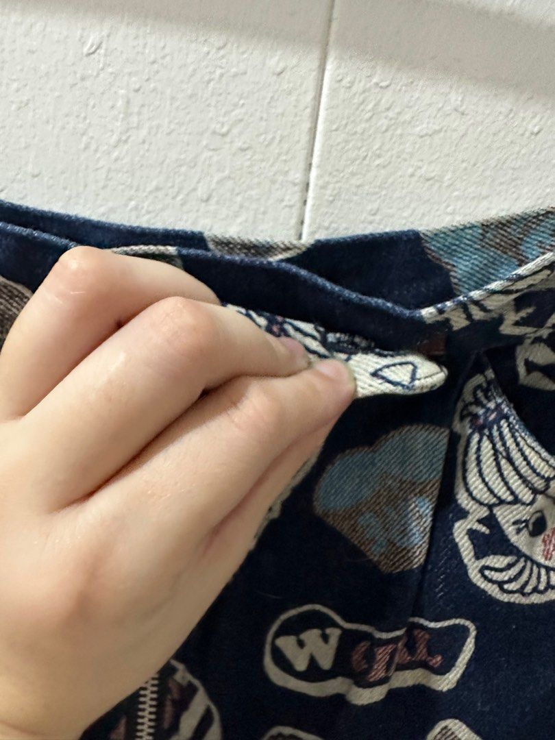 Y2K Graphic Denim Skirt (Category: Skirts) located in Marikina City. Submitted by retailr (Listing ID 1261434107, Image 3). Description: Adorable graphic denim skirt made for your Y2K style~ complete with pockets!! Size: XS-S Condition Well-used Some stain marks that come with used denim, but looks just like it’s part of the style (see photos) .
