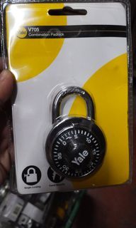Yale round stainless steel body master type combination padlock 3 fixed combination v705