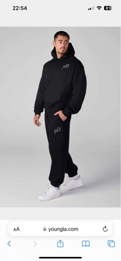 YoungLA Unisex Marshmallow Hoodie & Jogger, Men's Fashion, Tops & Sets,  Hoodies on Carousell