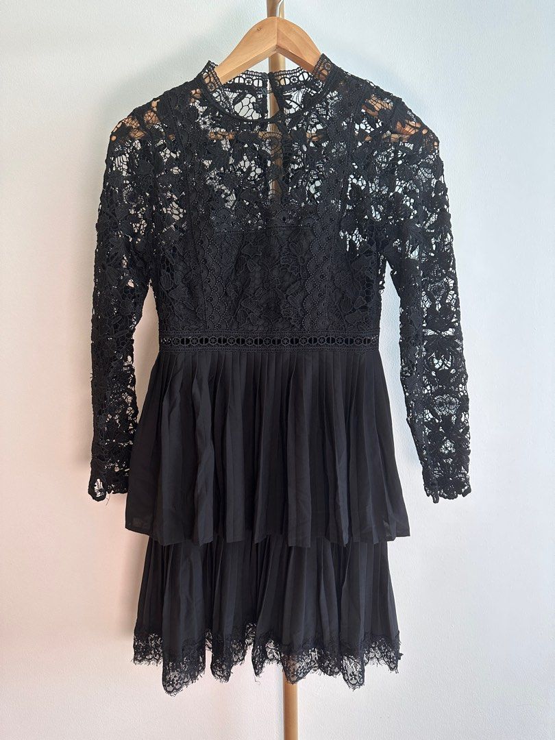 open lace back dress Zara Fuschia Smocked Sleeve Ruffle Dress- Size S (see notes) – The Saved  Collection main image 0