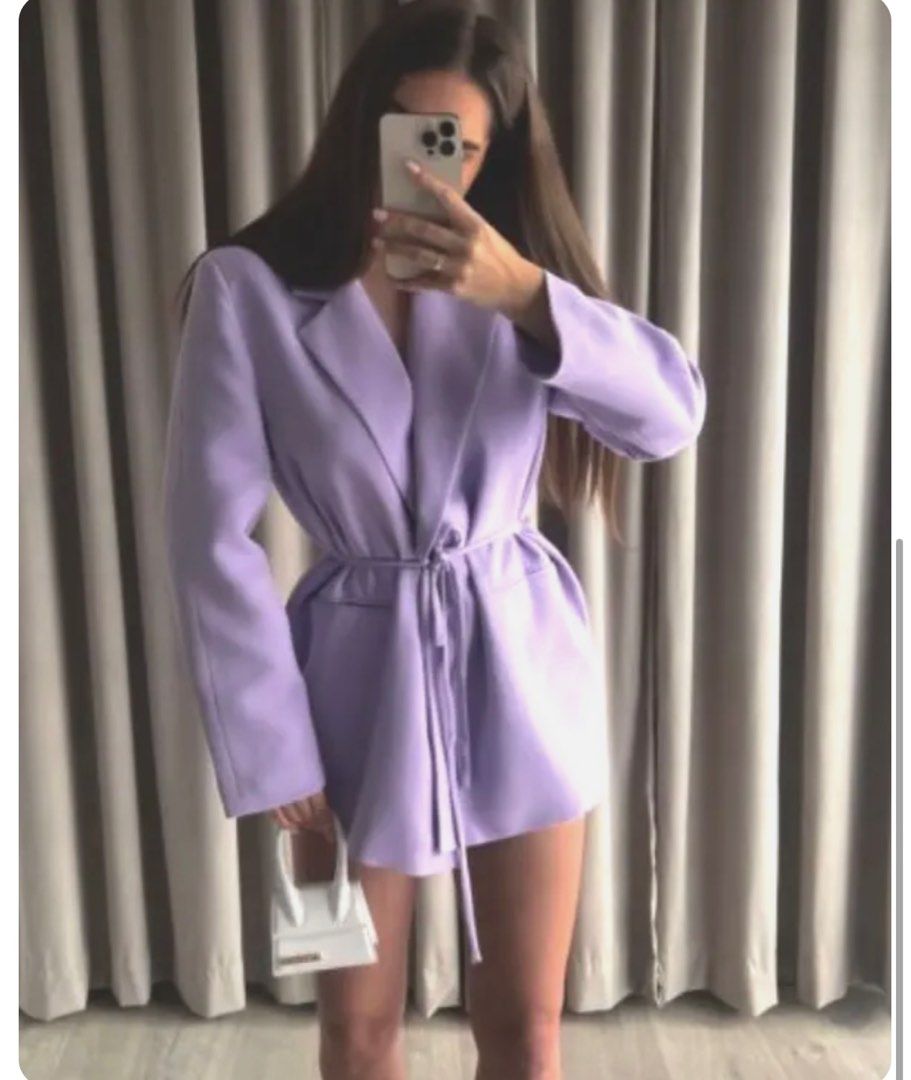 Purple hot sale oversized blazer