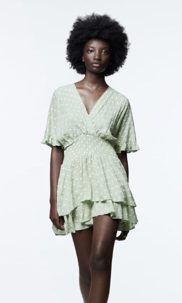 Zara polka dot mini dress sales