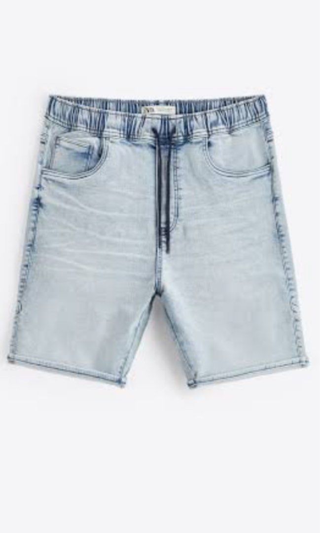 Zara soft denim shorts 2025