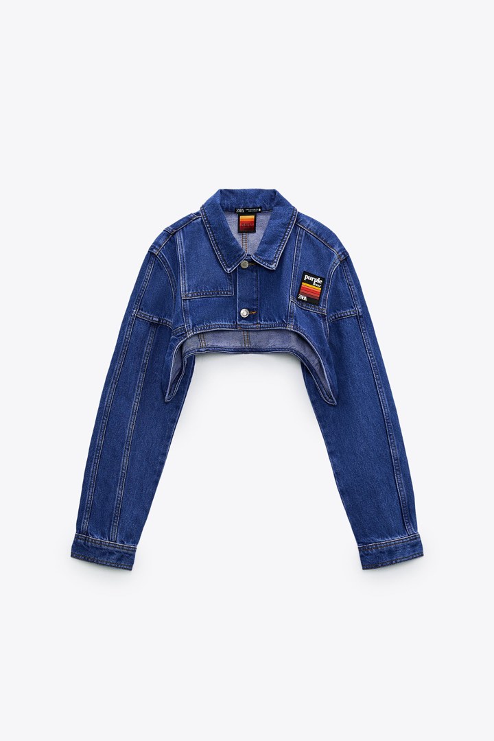Zara x Purple Magazine limited edition cropped denim jacket