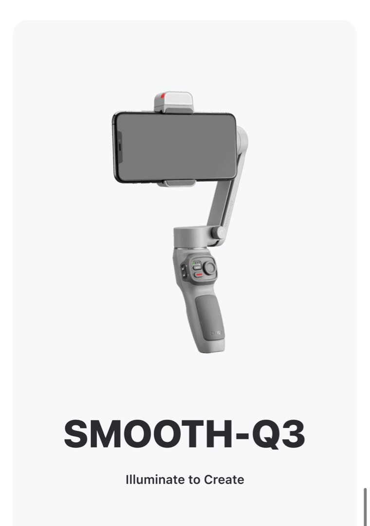 Zhiyun Tech Smooth Q3 Smartphone Stabiliser, Photography, Photography
