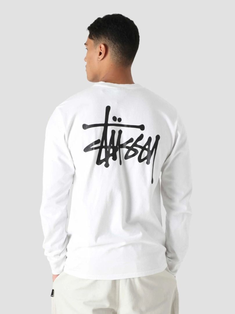 100 Authentic Stussy Basic Sweatshirt White