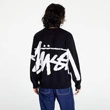 100 Authentic Stussy Stock Sweater Black Men s Fashion Coats