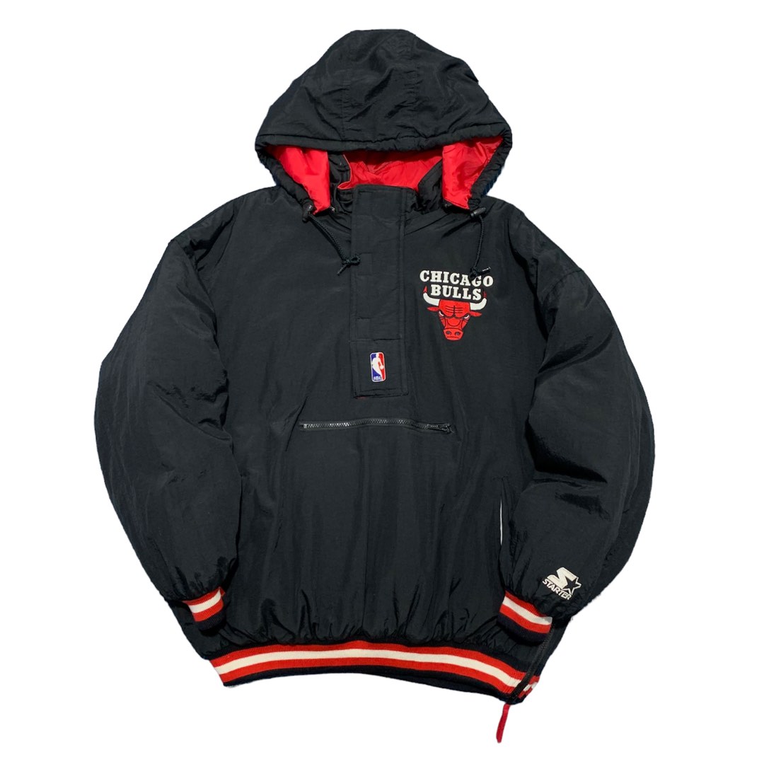 1990s chicago bulls x starter jacket Luxury Apparel on Carousell