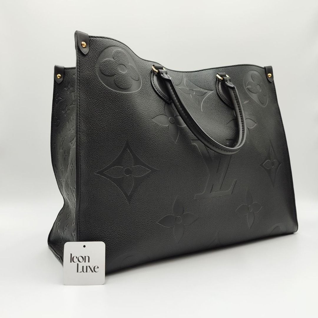 Lv on the go tote black sales