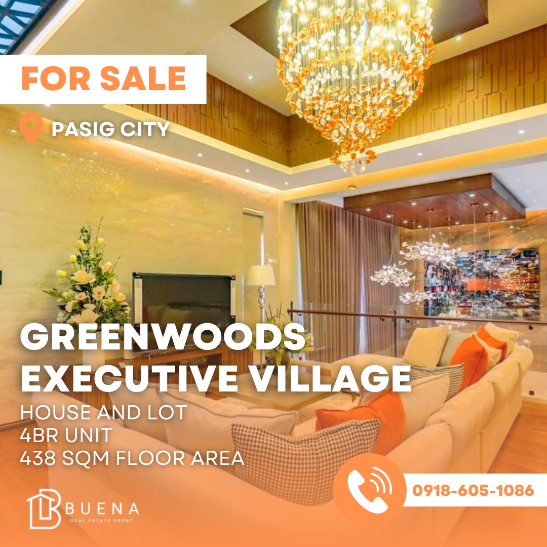 438 SQM House and Lot For Sale at Greenwoods Executive Village Pasig