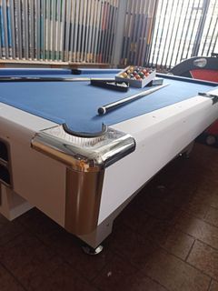 4x8 ft  White MDF Junior Billiard Table with Accessories
