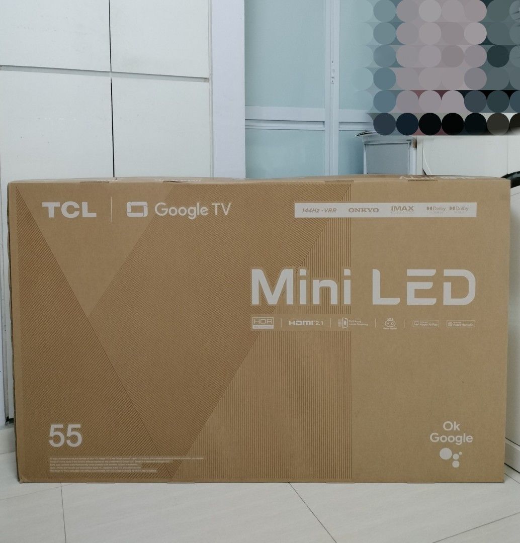 55 inch TV Box With Complete Set Of Styrofoam, TV & Home Appliances, TV